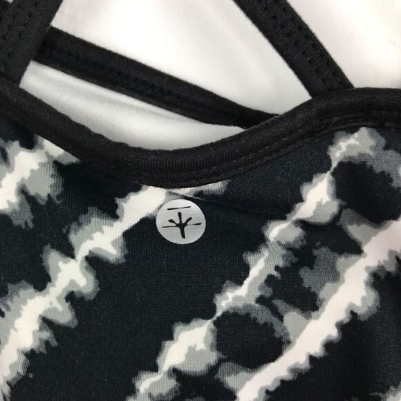 Soybu Black Gray Tie Dye Design Strappy Fit and Flare Dress Small - Picture 5 of 7